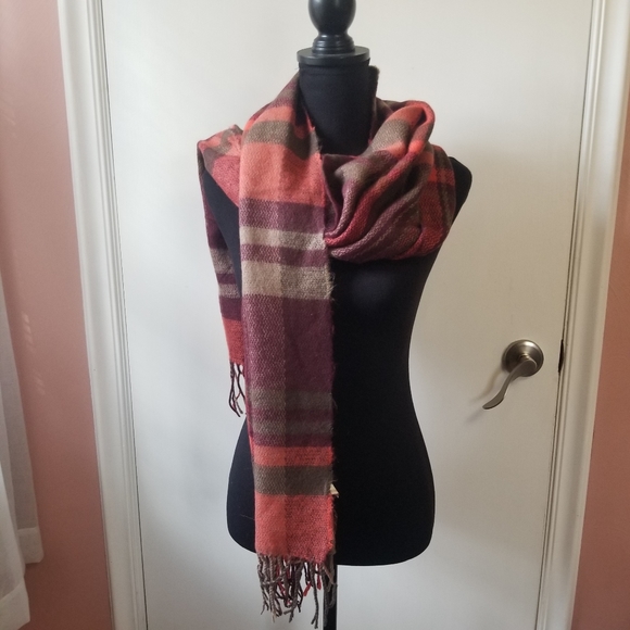 Collectioneighteen Plaid Pumpkin Spice Scarf - Picture 5 of 6